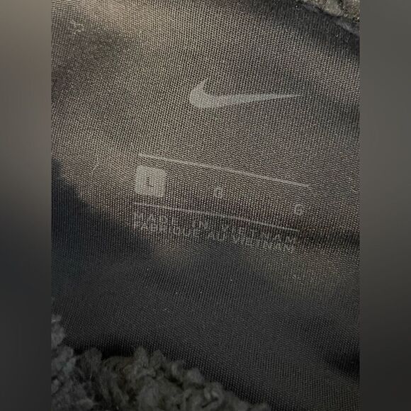 Nike Sherpa Fleece Pullover Sweatshirt Skull Black L - Picture 8 of 11